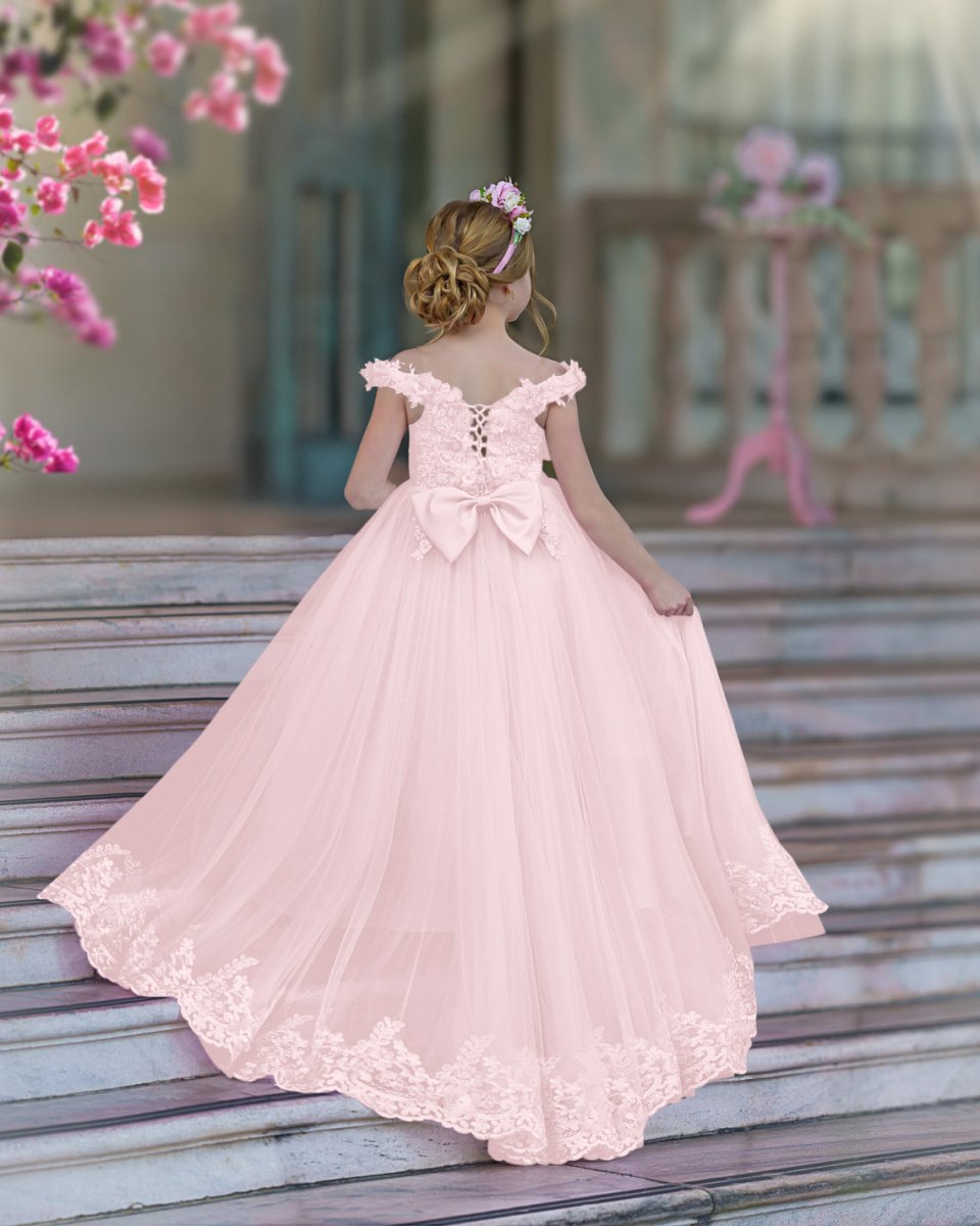 NumberSea - Ball - Gown/Princess Lace Sweep Train Pink Birthday Dress