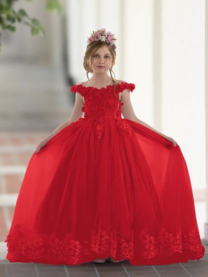 NumberSea - Ball - Gown/Princess Lace Sweep Train Pink Birthday Dress