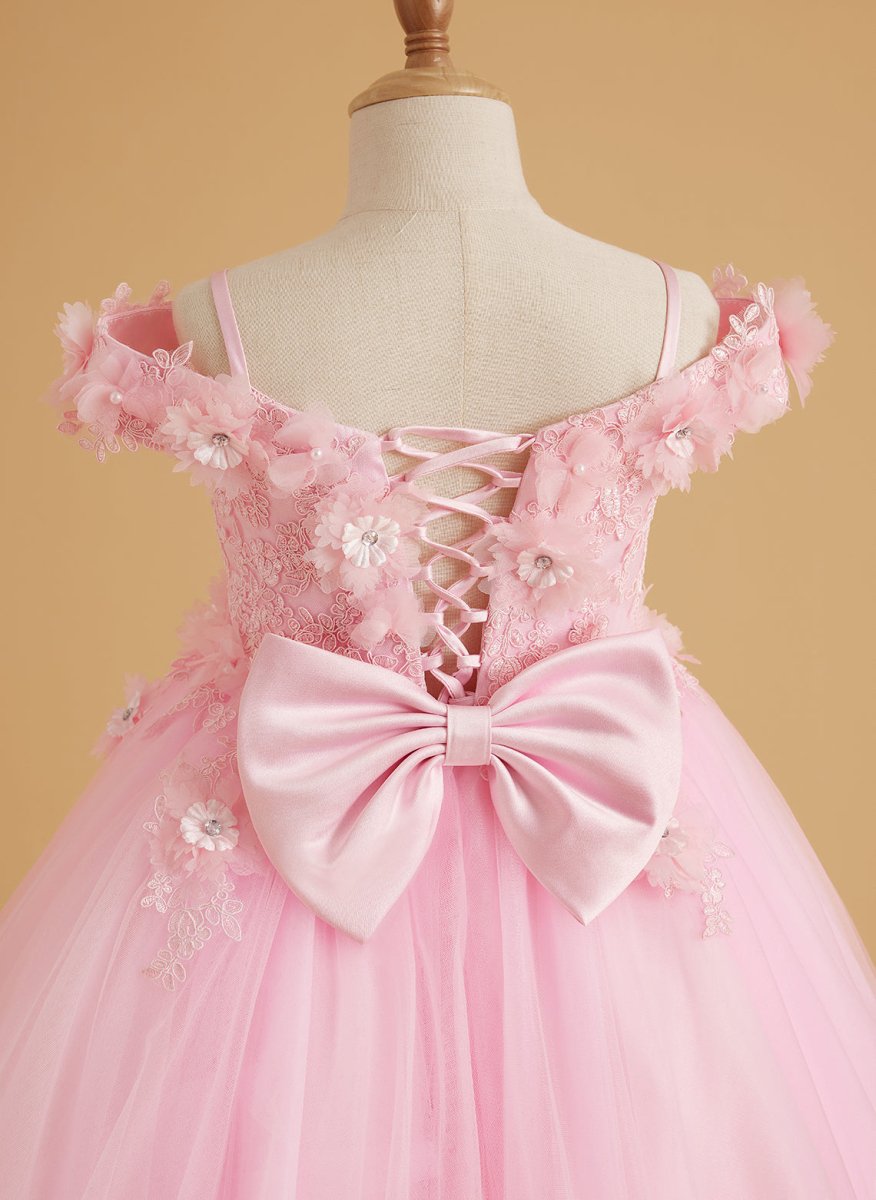 NumberSea - Ball - Gown/Princess Lace Sweep Train Pink Birthday Dress