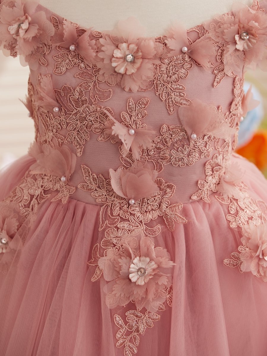 NumberSea - Ball - Gown/Princess Lace Sweep Train Pink Birthday Dress