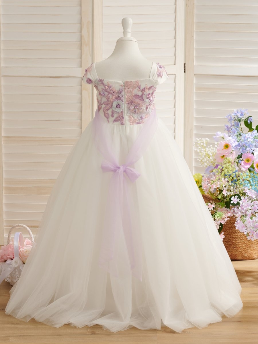 NumberSea - Ball - Gown/Princess Lace Tulle Floor - length Flower Girl Dress