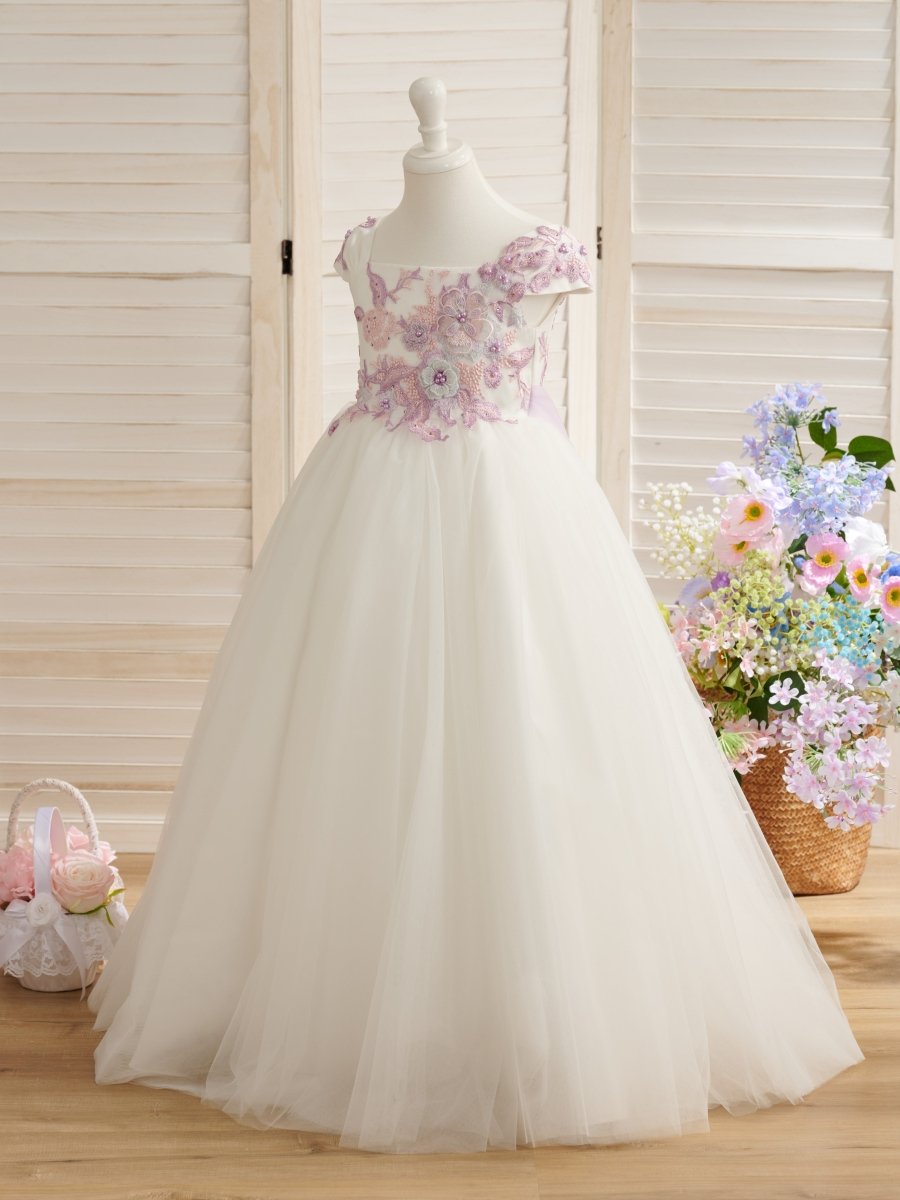 NumberSea - Ball - Gown/Princess Lace Tulle Floor - length Flower Girl Dress