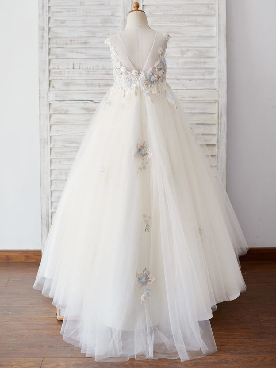 NumberSea - Ball - Gown/Princess Lace Tulle Flower Girl Dress