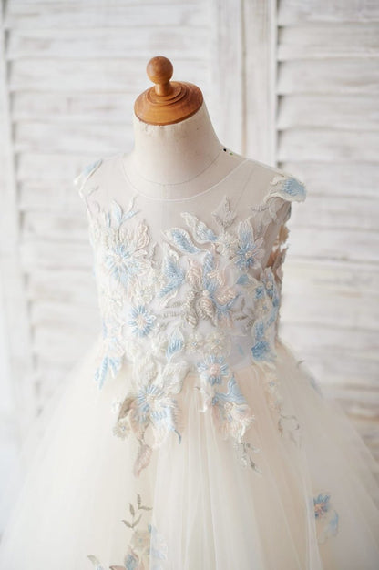 NumberSea - Ball - Gown/Princess Lace Tulle Flower Girl Dress