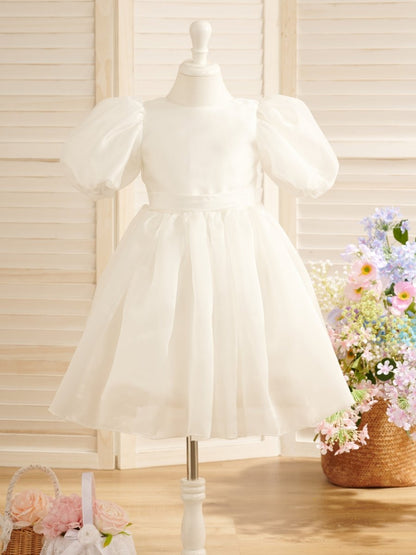 NumberSea - Ball - Gown/Princess Organza Knee - length First Communion Flower Girl Dress