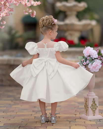 NumberSea - Ball - Gown/Princess Satin Knee - length Flower Girl Dress