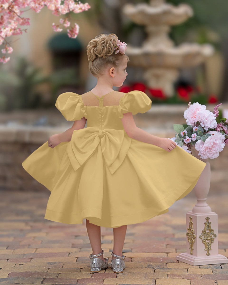 NumberSea - Ball - Gown/Princess Satin Knee - length Flower Girl Dress