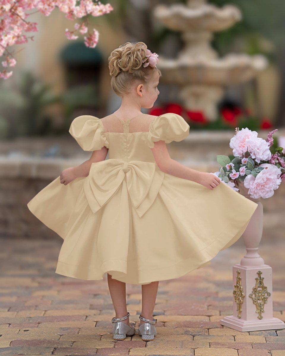 NumberSea - Ball - Gown/Princess Satin Knee - length Flower Girl Dress