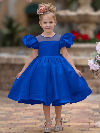 NumberSea - Ball - Gown/Princess Satin Knee - length Flower Girl Dress