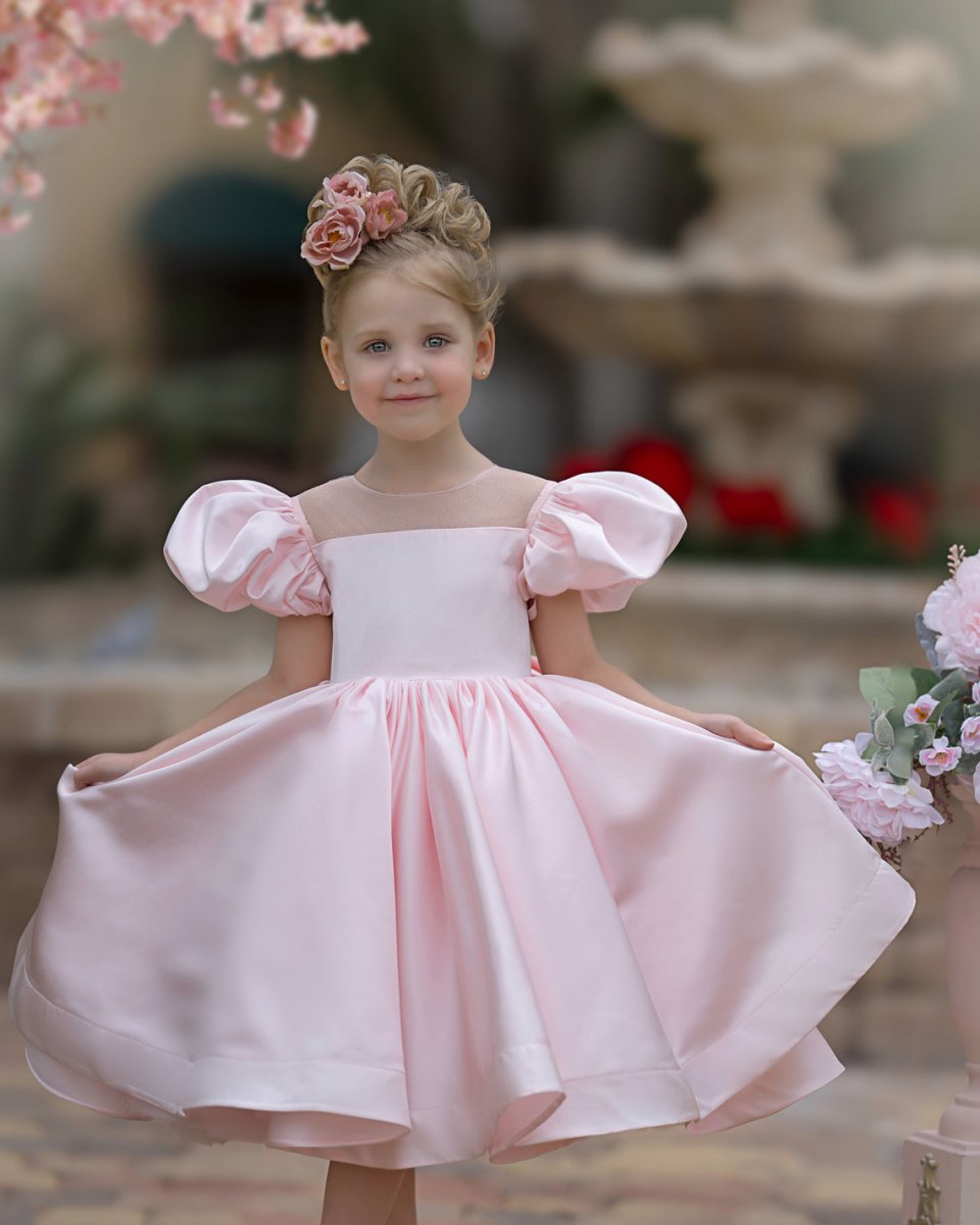 NumberSea - Ball - Gown/Princess Satin Knee - length Flower Girl Dress