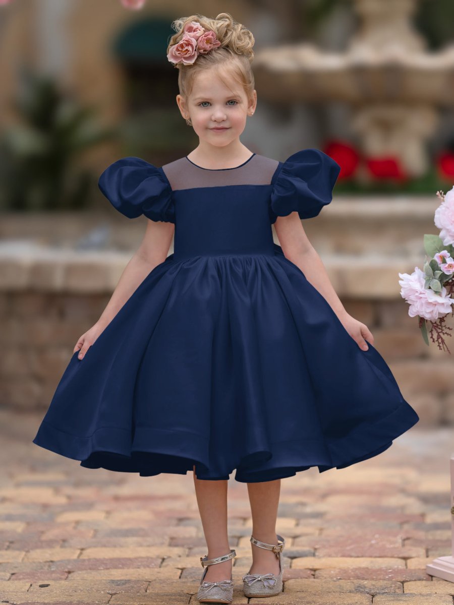 NumberSea - Ball - Gown/Princess Satin Knee - length Flower Girl Dress