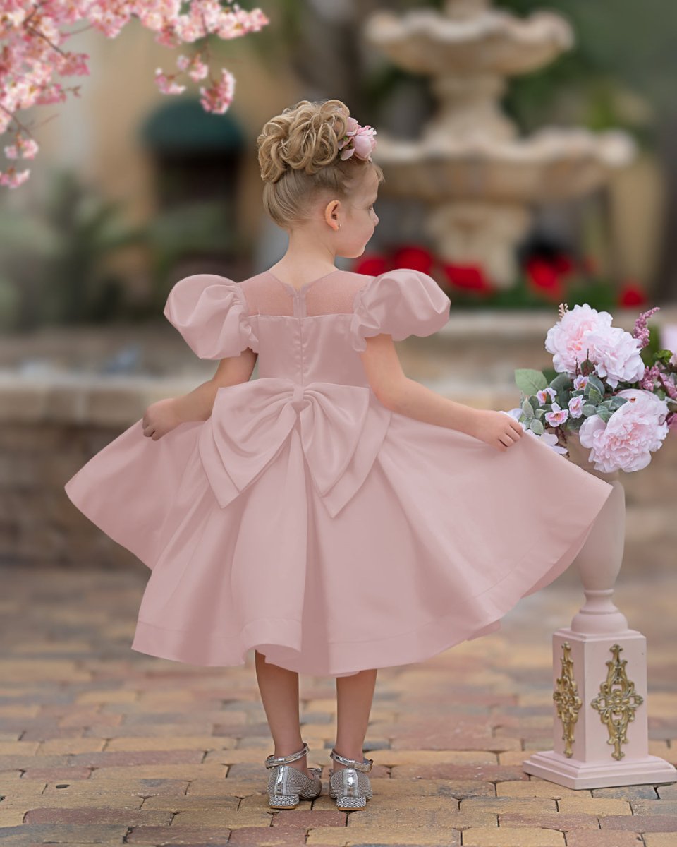 NumberSea - Ball - Gown/Princess Satin Knee - length Flower Girl Dress