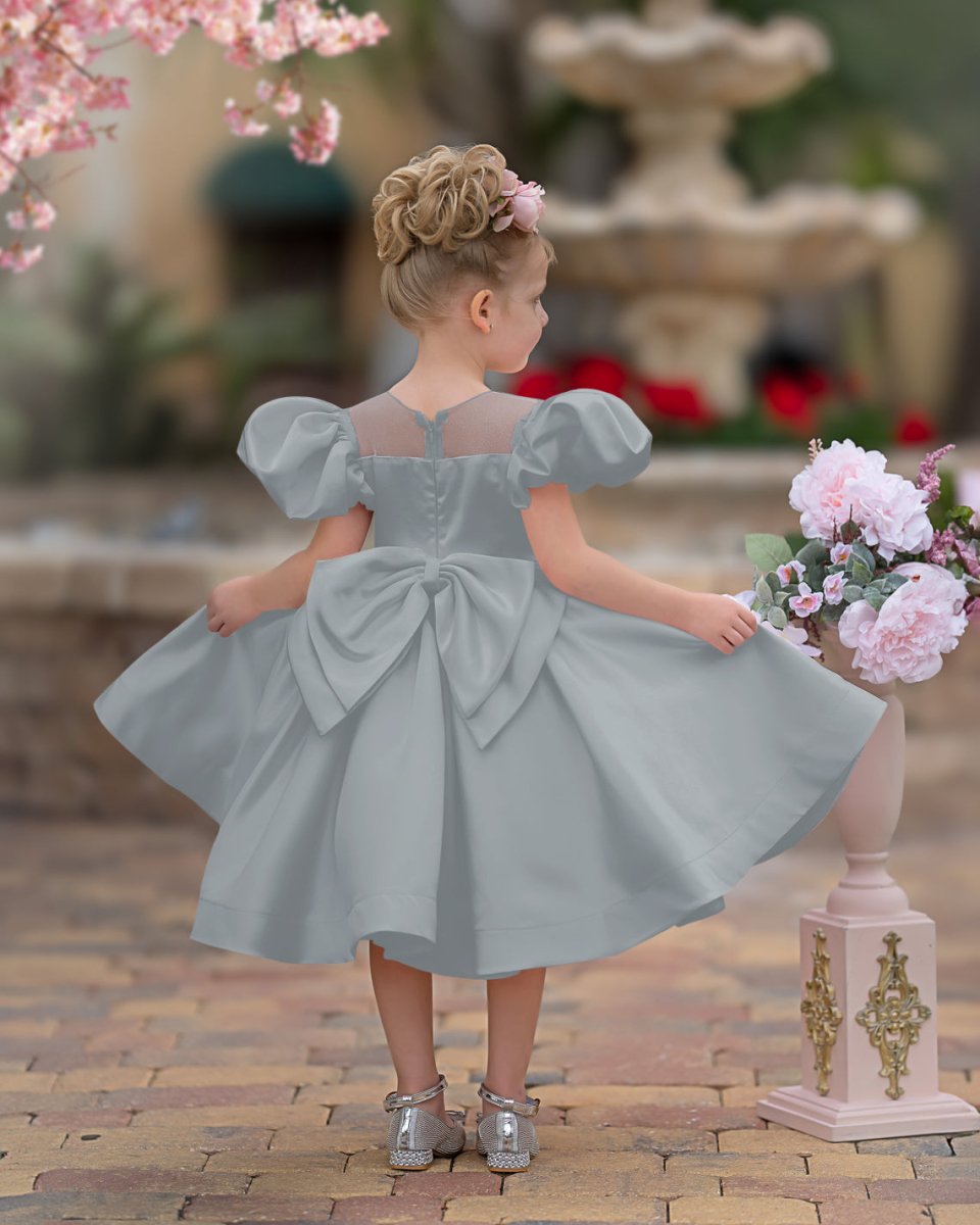 NumberSea - Ball - Gown/Princess Satin Knee - length Flower Girl Dress