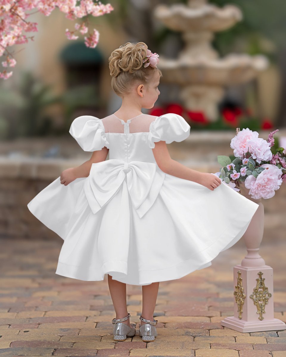 NumberSea - Ball - Gown/Princess Satin Knee - length Flower Girl Dress