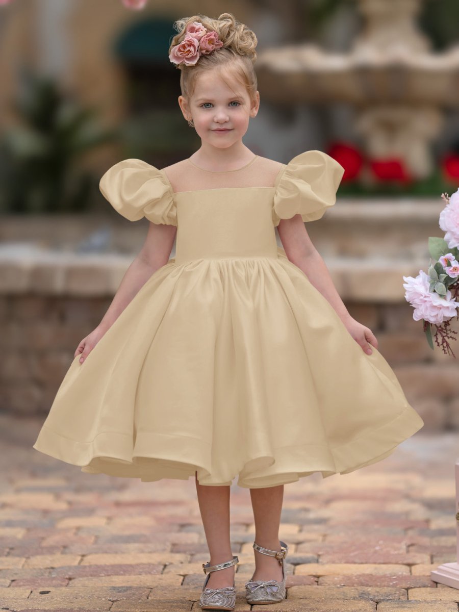 NumberSea - Ball - Gown/Princess Satin Knee - length Flower Girl Dress