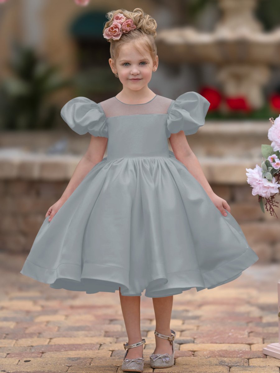 NumberSea - Ball - Gown/Princess Satin Knee - length Flower Girl Dress