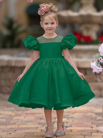 NumberSea - Ball - Gown/Princess Satin Knee - length Flower Girl Dress