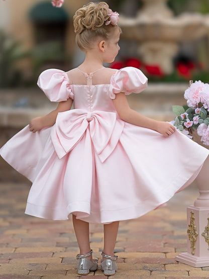 NumberSea - Ball - Gown/Princess Satin Knee - length Flower Girl Dress