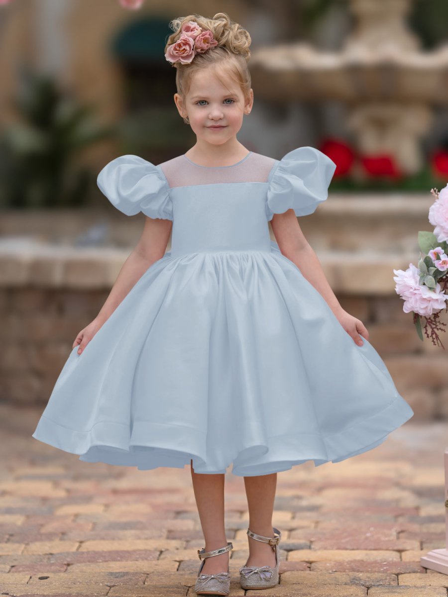 NumberSea - Ball - Gown/Princess Satin Knee - length Flower Girl Dress