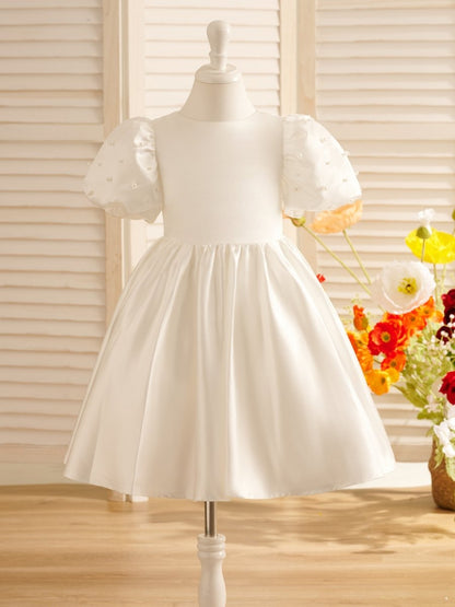 NumberSea - Ball - Gown/Princess Satin Knee - length Flower Girl Dress