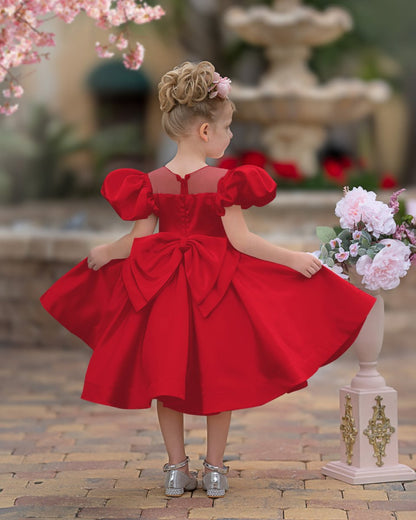 NumberSea - Ball - Gown/Princess Satin Knee - length Flower Girl Dress