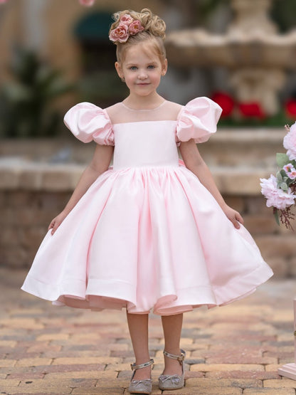 NumberSea - Ball - Gown/Princess Satin Knee - length Flower Girl Dress