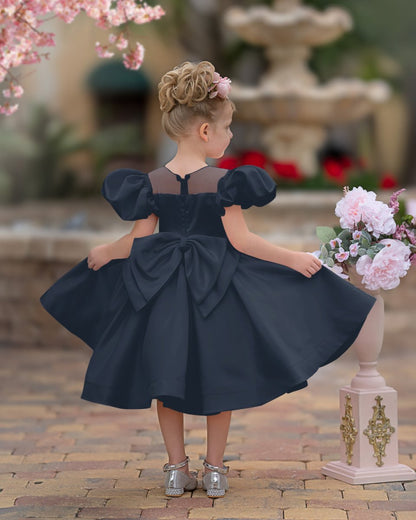 NumberSea - Ball - Gown/Princess Satin Knee - length Flower Girl Dress