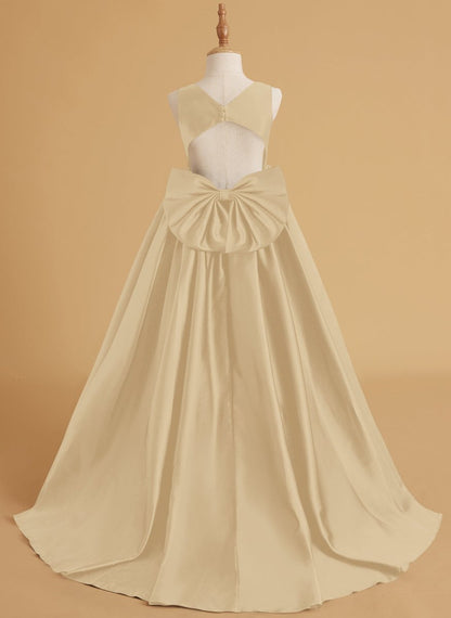 NumberSea - Ball - Gown/Princess Satin Sweep Train Flower Girl Dress