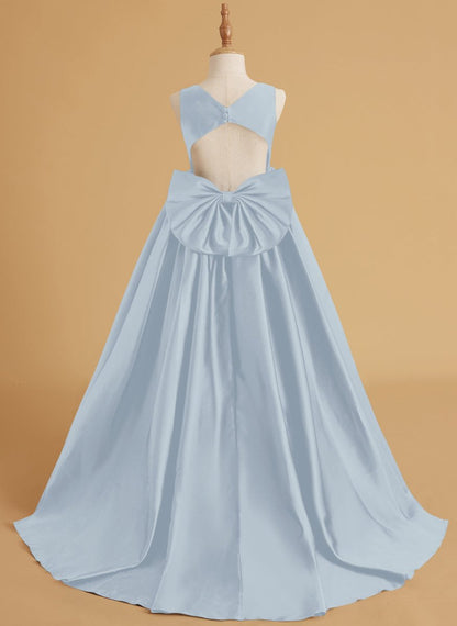 NumberSea - Ball - Gown/Princess Satin Sweep Train Flower Girl Dress