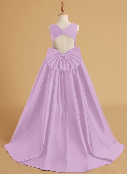 NumberSea - Ball - Gown/Princess Satin Sweep Train Flower Girl Dress