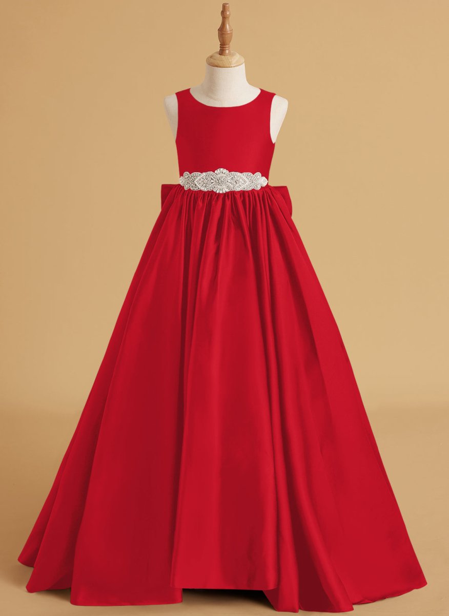 NumberSea - Ball - Gown/Princess Satin Sweep Train Flower Girl Dress