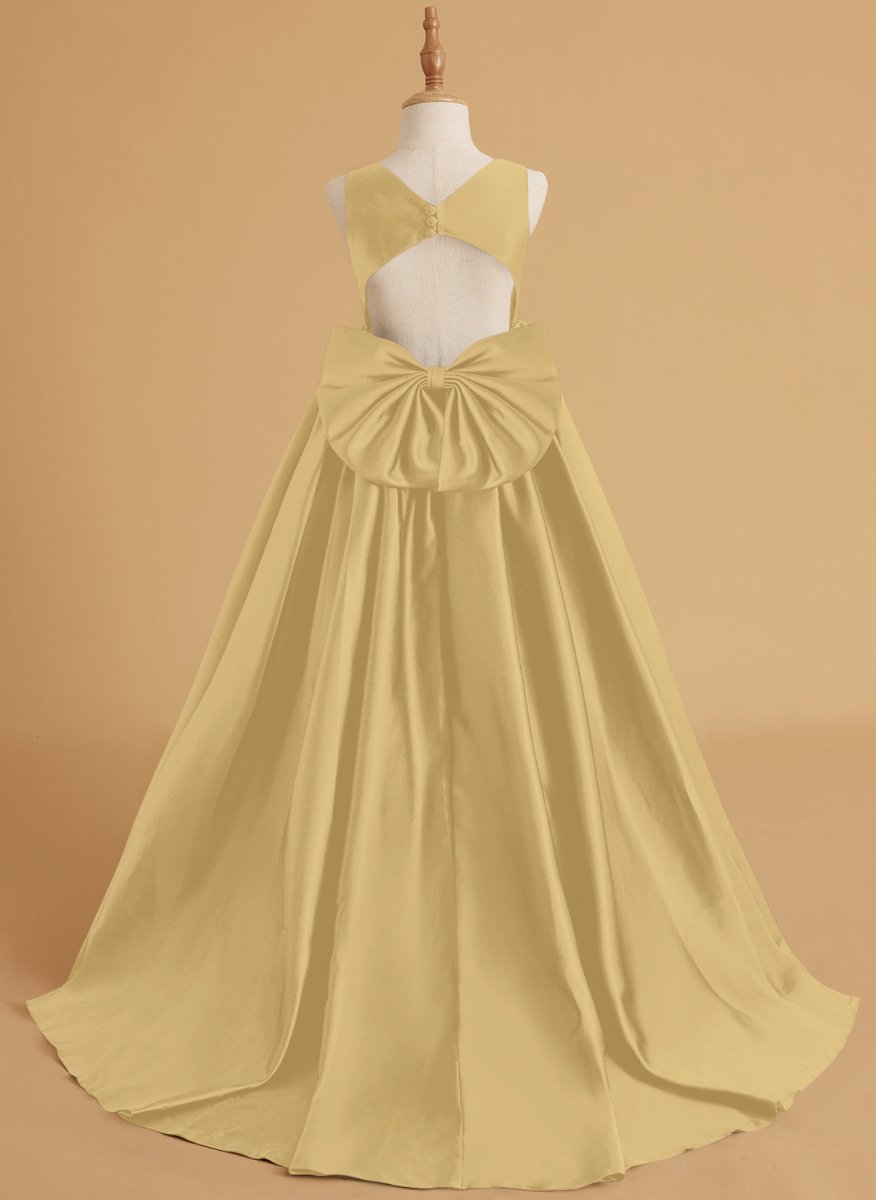 NumberSea - Ball - Gown/Princess Satin Sweep Train Flower Girl Dress