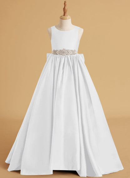 NumberSea - Ball - Gown/Princess Satin Sweep Train Flower Girl Dress