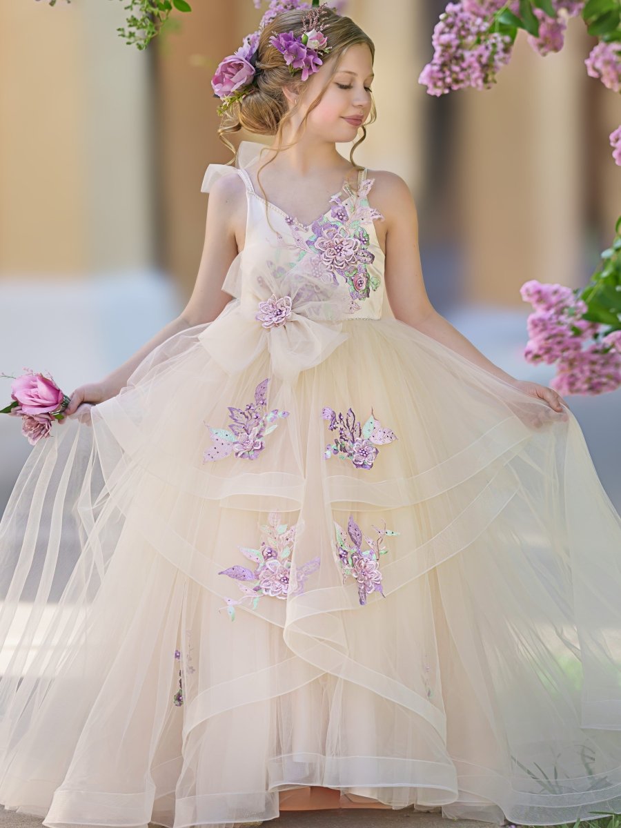 NumberSea - Ball - Gown/Princess Satin Tulle Floor - length Dress