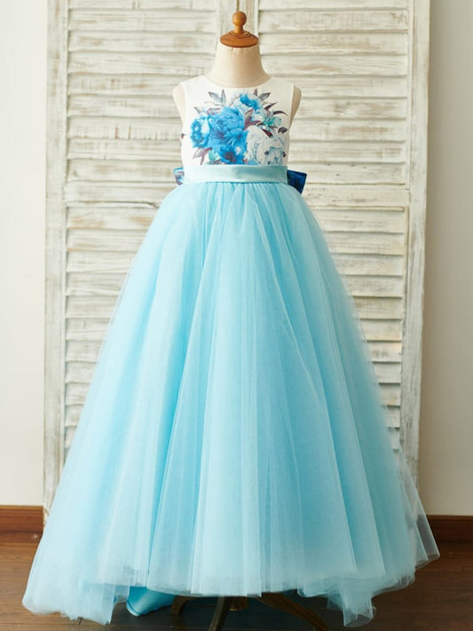 NumberSea - Ball - Gown/Princess Satin Tulle Floor - length Dress (2003227804)