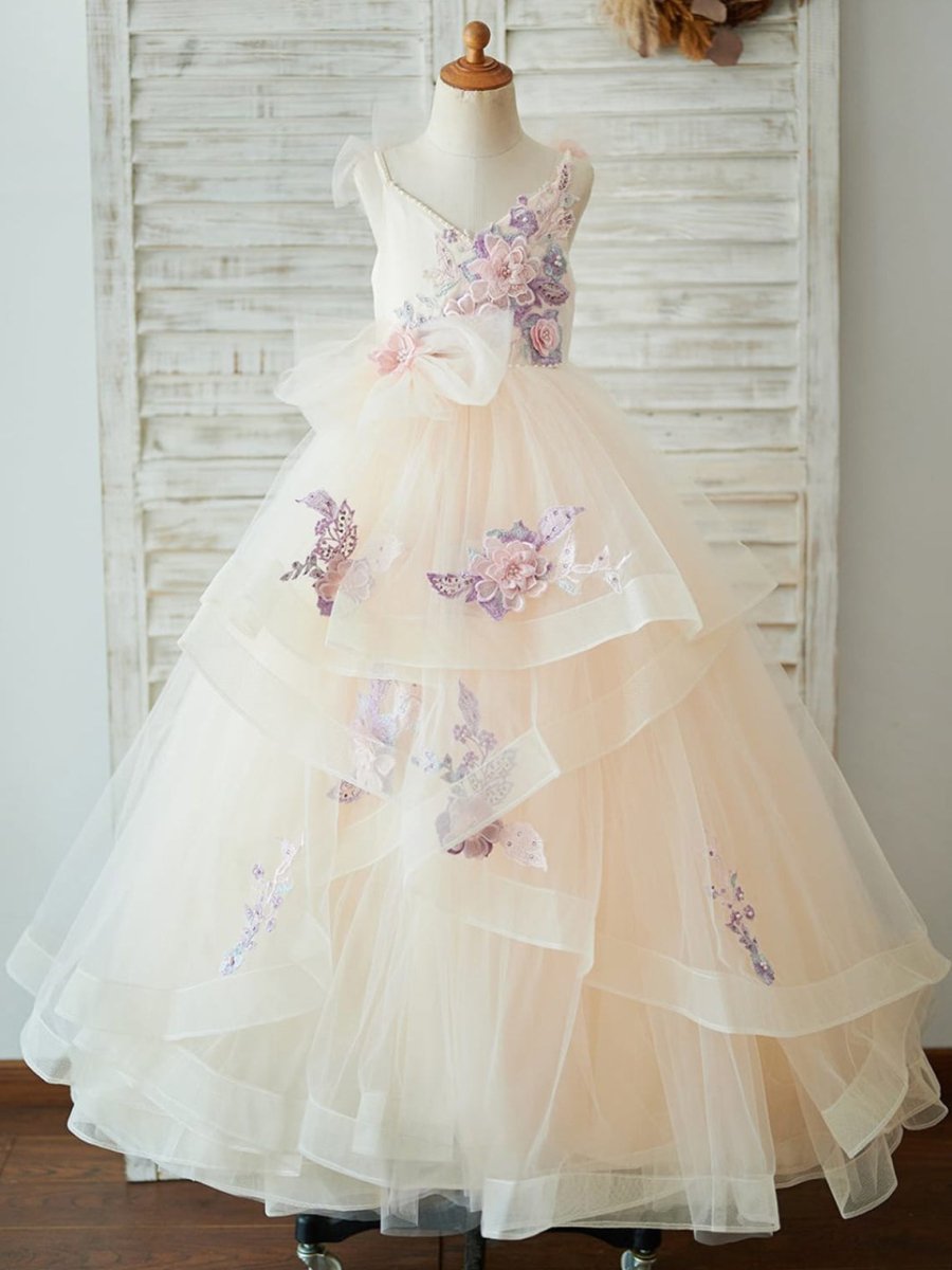 NumberSea - Ball - Gown/Princess Satin Tulle Floor - length Dress