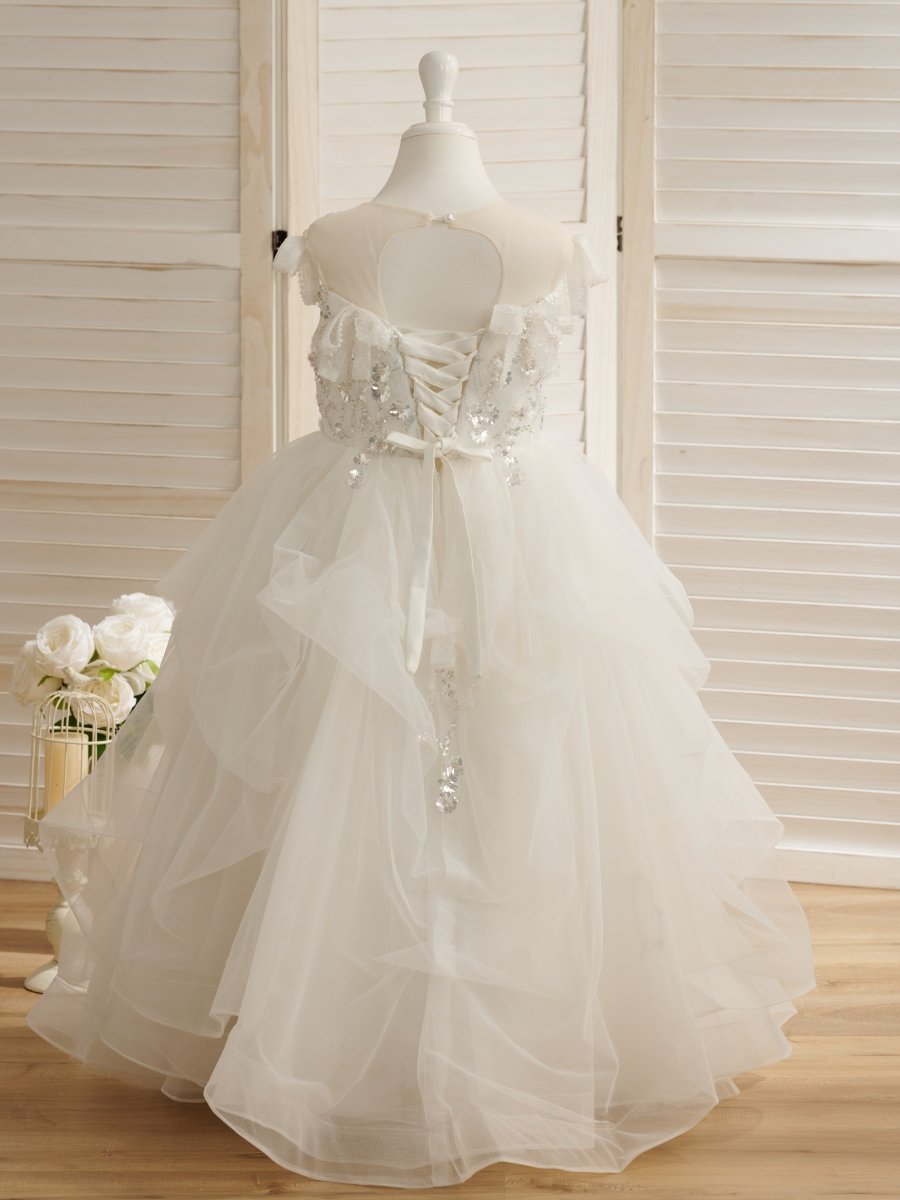 NumberSea - Ball - Gown/Princess Satin Tulle Floor - length Flower Girl Dress