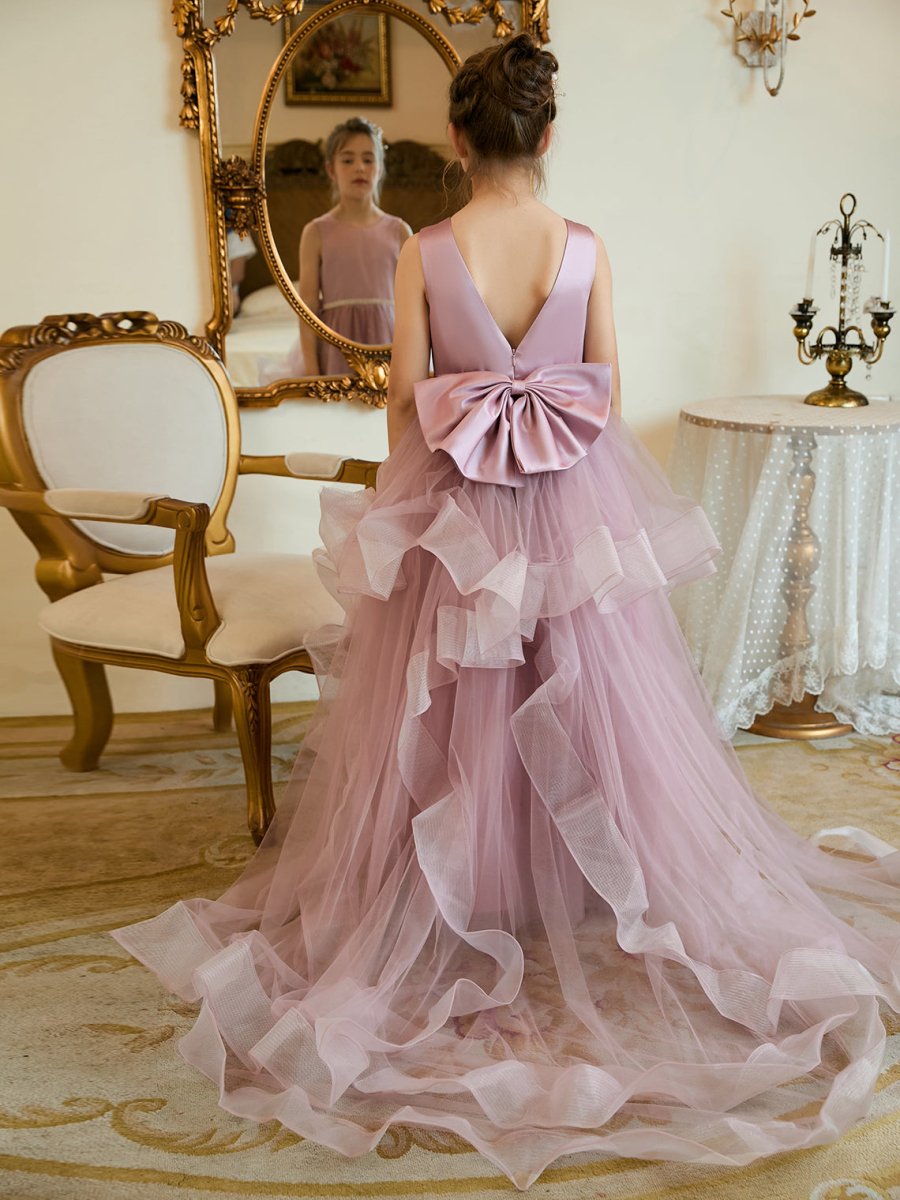 NumberSea - Ball - Gown/Princess Satin Tulle Floor - length Flower Girl Dress