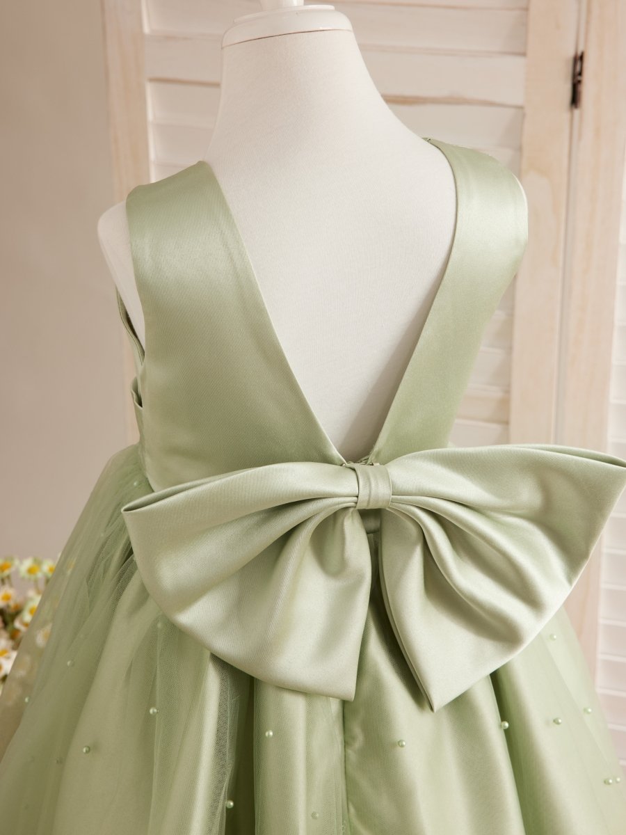 NumberSea - Ball - Gown/Princess Satin Tulle Knee - length Flower Girl Dress