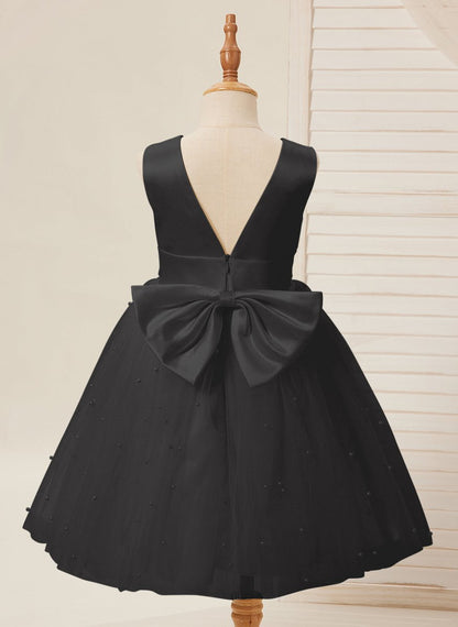 NumberSea - Ball - Gown/Princess Satin Tulle Knee - length Flower Girl Dress