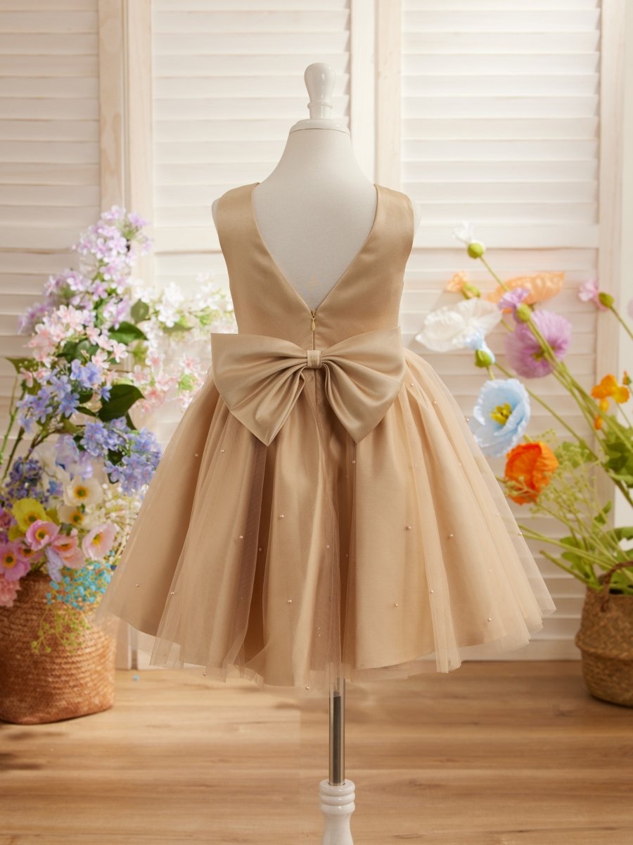 NumberSea - Ball - Gown/Princess Satin Tulle Knee - length Flower Girl Dress