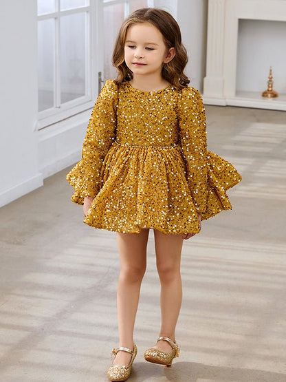 NumberSea - Ball - Gown/Princess Sequins Short/Mini Baby Girl Dress