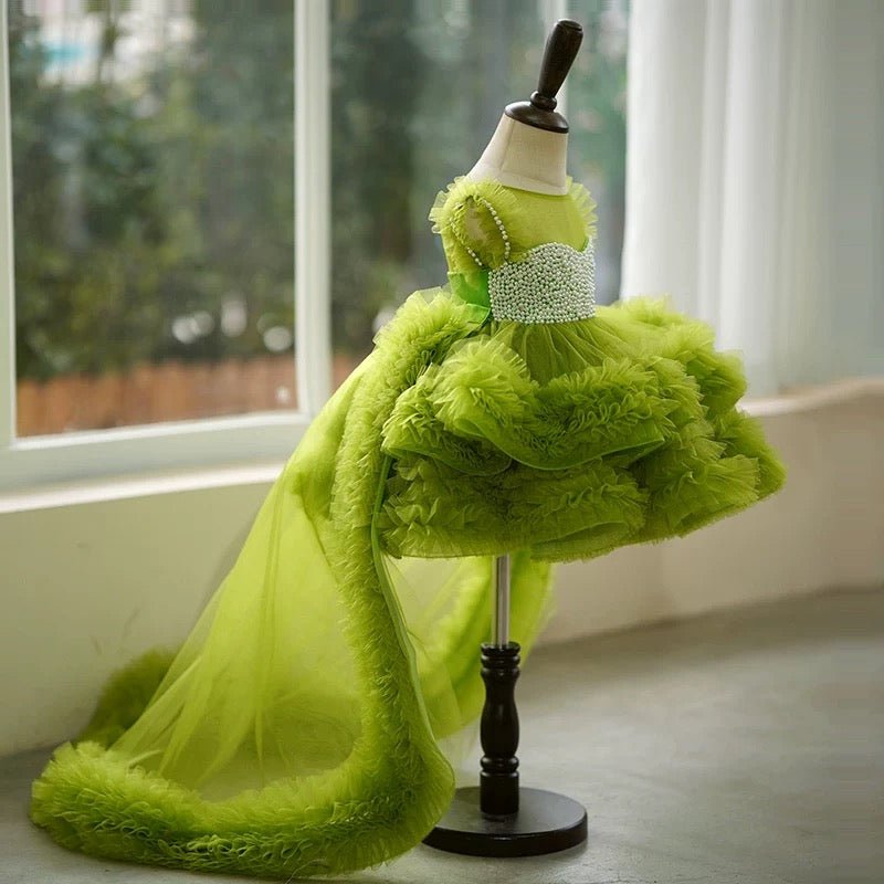 NumberSea - Ball - Gown/Princess Tulle Asymmetrical 1st Birthday Party Baby Girl Dress