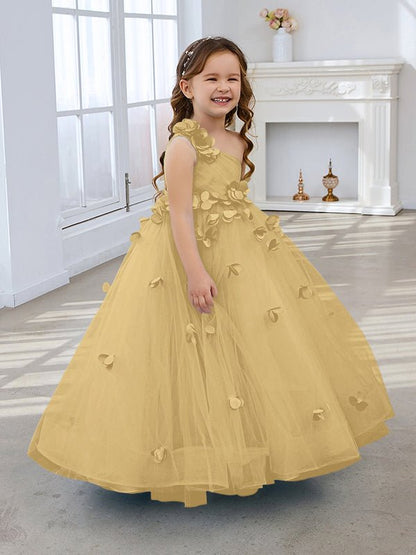 NumberSea - Ball - Gown/Princess Tulle Floor - length Flower Girl Dress