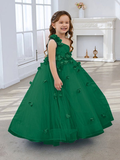 NumberSea - Ball - Gown/Princess Tulle Floor - length Flower Girl Dress