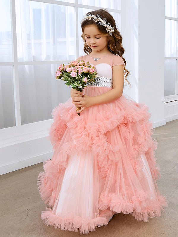 NumberSea - Ball - Gown/Princess Tulle Floor - length Flower Girl Dress