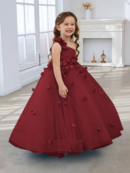 NumberSea - Ball - Gown/Princess Tulle Floor - length Flower Girl Dress