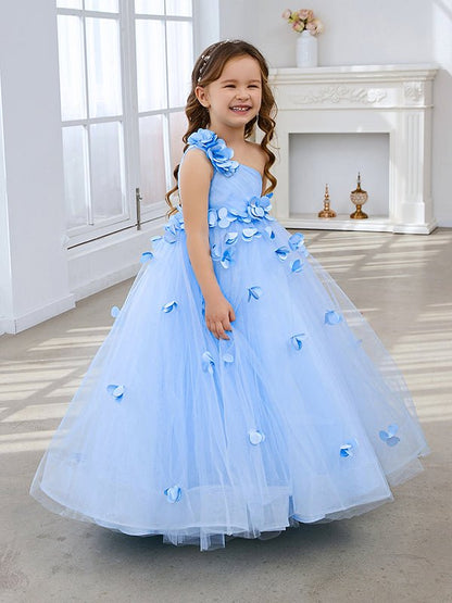 NumberSea - Ball - Gown/Princess Tulle Floor - length Flower Girl Dress