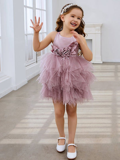 NumberSea - Ball - Gown/Princess Tulle Knee - length Baby Girl Dress