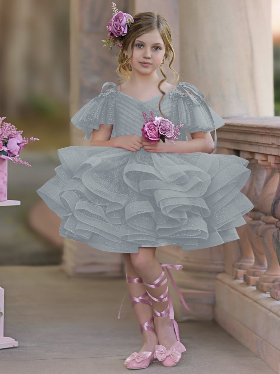 NumberSea - Ball - Gown/Princess Tulle Knee - length Birthday Flower Girl Dress